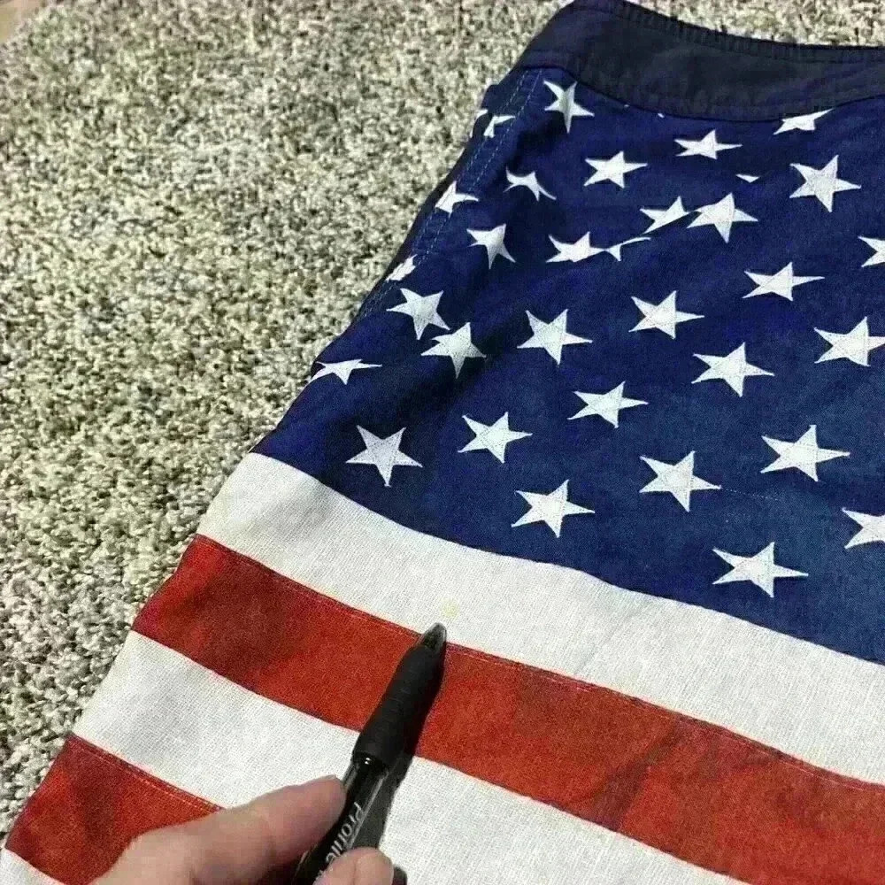 Rip Curl Patriotic Red White Blue Stars Stripes USA Flag Board Shorts Mens 29 - Picture 12 of 12